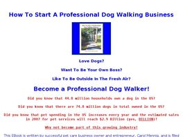Go to: How To Start A Professional Dog Walking Business.