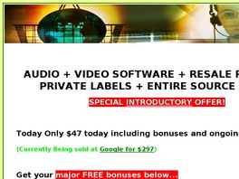 Go to: Special Audio Video Software, Resale Rights, Private Labels, Source Co.