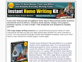 Go to: Instant Home Writing Kit (revised Ed.