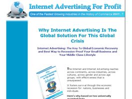 Go to: Why Internet Advertising Is The Global Solution For This Global Crisis.