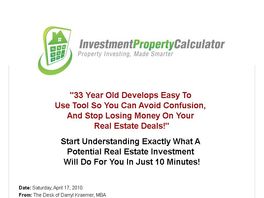Go to: Darryl Kraemer's Investment Property Calculator