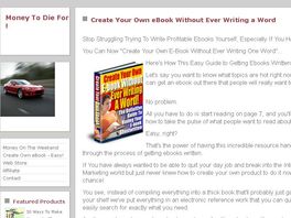Go to: Creating Own eBook Easy - Make 75% In Commission!