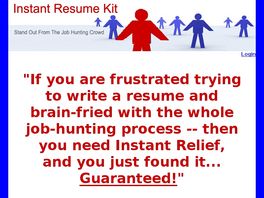 Go to: Instant Resume Kit.