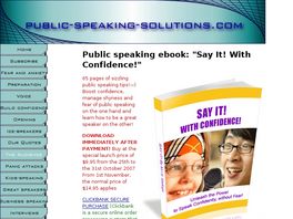 Go to: Public Speaking Ebook: Say It With Confidene