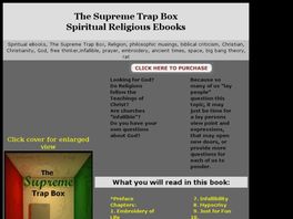 Go to: The Supreme Trap Box Spiritual 'how Big Is God?' Ebook