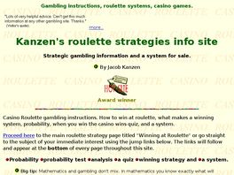 Go to: Kanzen's Roulette Winning Strategy.