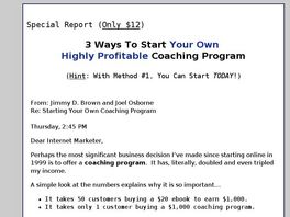 Go to: 75% Commisson - 3 Ways To Start Your Own Coaching Program