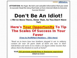 Go to: Idiot's Guide To Web Marketing