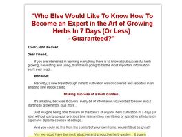 Go to: Making Success of a Herb Garden