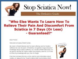 Go to: Stop Sciatica Now! The Definitive Guide