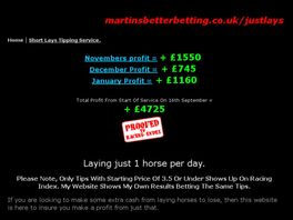 Go to: Justlays, Full Low Priced Lay Tips Service.