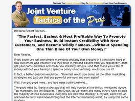Go to: Joint Venture Tactics - No. 1 Jv Product.