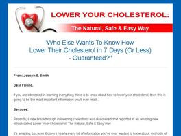 Go to: Lower Your Cholesterol The Natural Safe And Easy Way Ebook