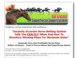 Go to: Horse Racings 10 Cent Superfecta System!