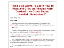 Go to: Herb Garden Secrets.