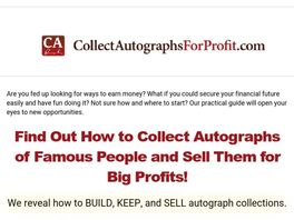 Go to: Collect Autographs For Profit - 50% Commission