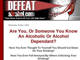 Go to: Eliminate Dependence On Alcohol.
