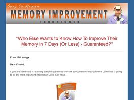 Go to: Easy To Learn Memory Improvement Techniques eBook