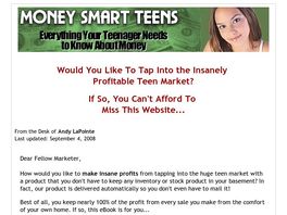 Go to: Money Smart Teens - Teach Teens The Skills Of Money