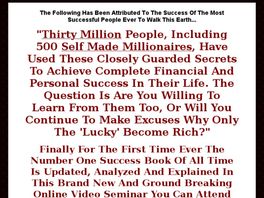 Go to: Think and Grow Rich Online Seminar - 75% Payout!