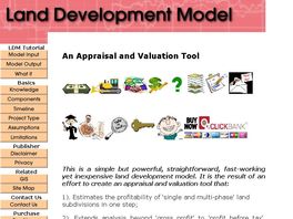Go to: Land Development Model - An Appraisal & Valuation Tool