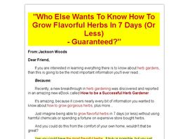 Go to: How To Be A Successful Herb Gardener.