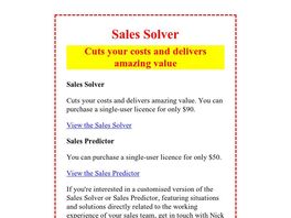 Go to: Sales Solver.