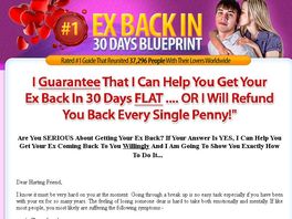 Go to: Ex Back In 30 Days Blueprint! 3% - 5% Conversion Rates!
