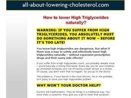 Go to: How to lower High Triglycerides naturally?