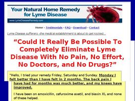 Go to: Lyme Disease Natural Remedy Report - Best Selling Report Of Its Kind