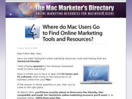 Go to: Online Marketing Resources For Macintosh Users.