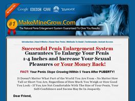 Go to: Makeminegrow.com - The Complete Penis Enlargement Program