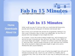 Go to: Fab In 15 Minutes - Lose Weight In Just 15 Minutes A Day!