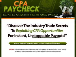 Go to: Cpa Paycheck 'Cost Per Action Tactics'.