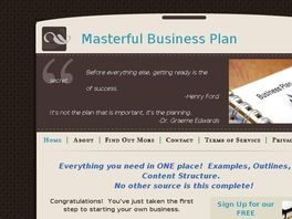 Go to: Masterful Business Plan