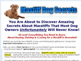 Go to: Mastiff Dog Secrets - Complete Guide For Mastiff Owners.