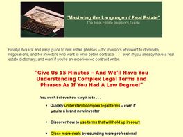 Go to: Mastering The Language Of Real Estate.