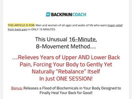 Go to: My Back Pain Coach: Huge Commissions In A Huge Market