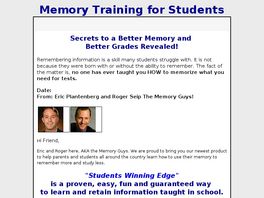 Go to: Memory Training For Students.