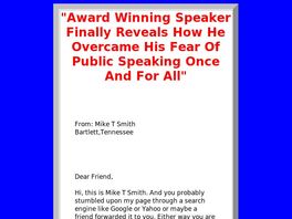Go to: Public Speaking for the Faint of Heart