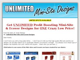 Go to: Get Unlimited Mini-site & Ecover Designs!