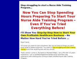 Go to: How To Start A Nurse Aide Training Business
