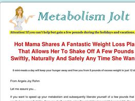 Go to: Metabolism Jolt: Weight Loss Of 8 Pounds In 12 Days