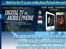 Go to: Mobile Tv Elite - Cell Phone, Tablet And Ipad App!