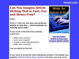 Go to: Write An Article-A-Day, The Easy Way!