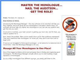 Go to: Monologue Manager