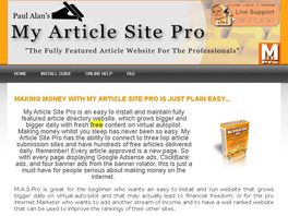 Go to: My Article Site Pro Cms Article Directory Website Script!