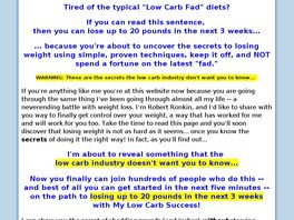 Go to: My Low Carb Success.