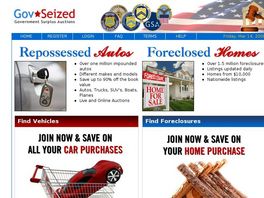 Go to: GovSeized.org - Seized Cars & Homes