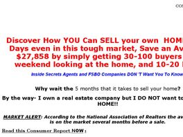 Go to: 25% Commission! Sell Your Own Home W/o An Agent And Save $!